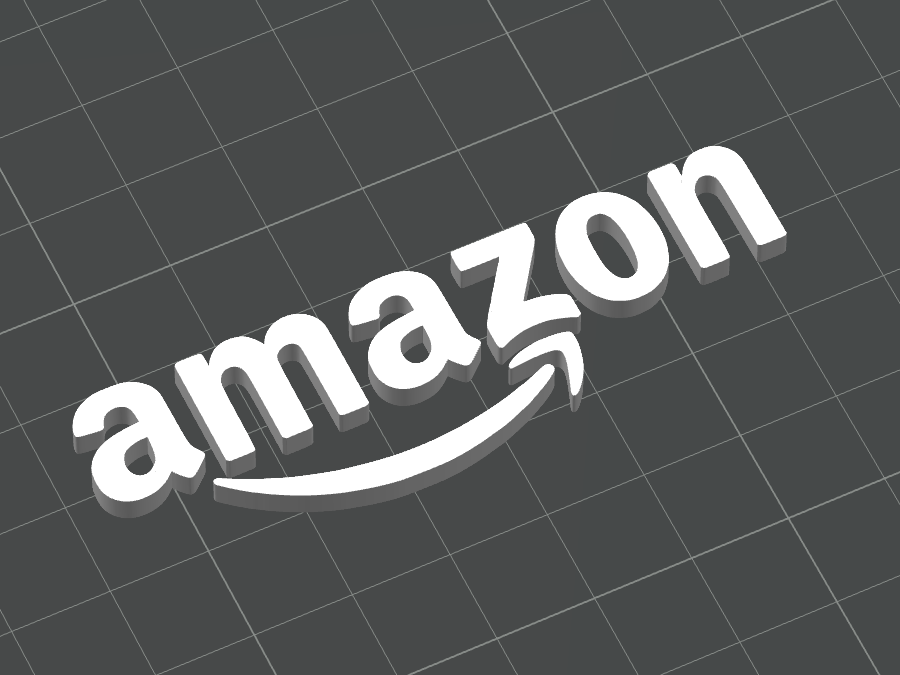 Amazon Logo - 3D Printed with Text