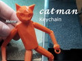 Flexi Cat Man Lowpoly Keychain