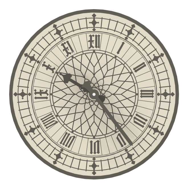 Big Ben Clock with Arrows