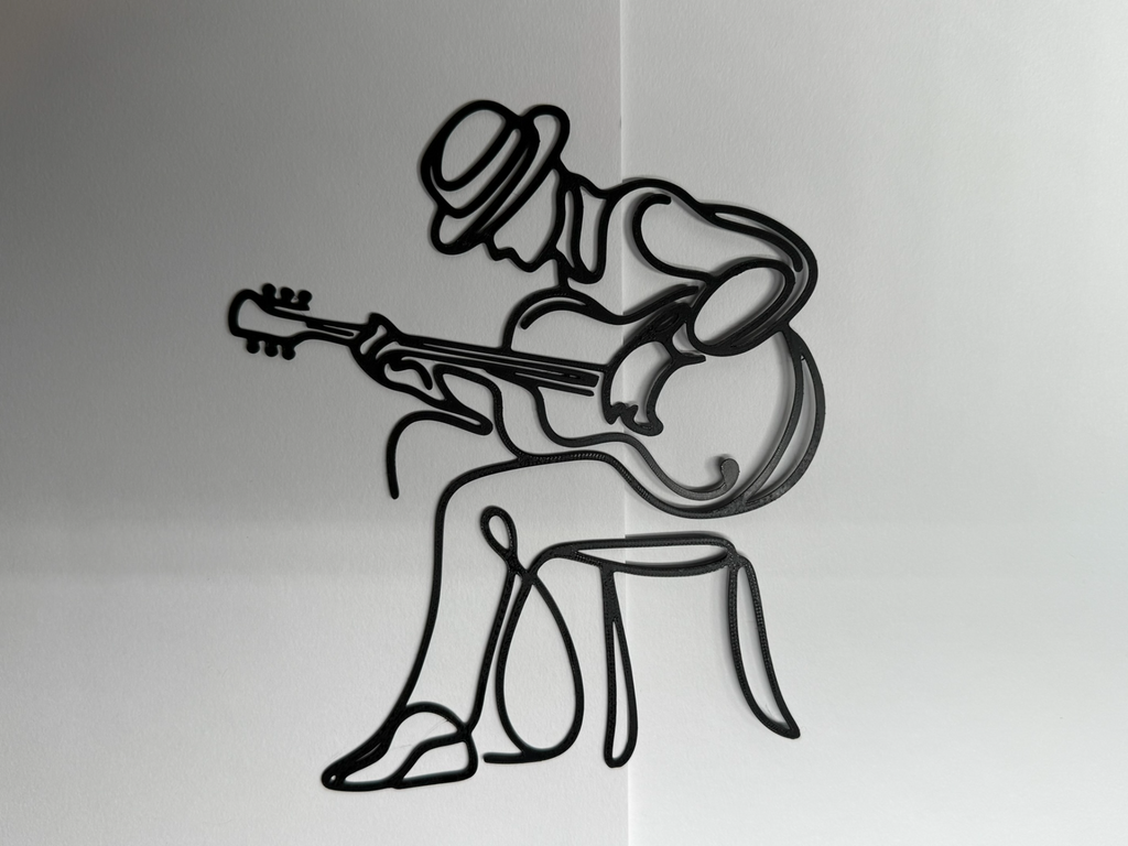 musician line wall art silhouette
