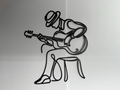 musician line wall art silhouette