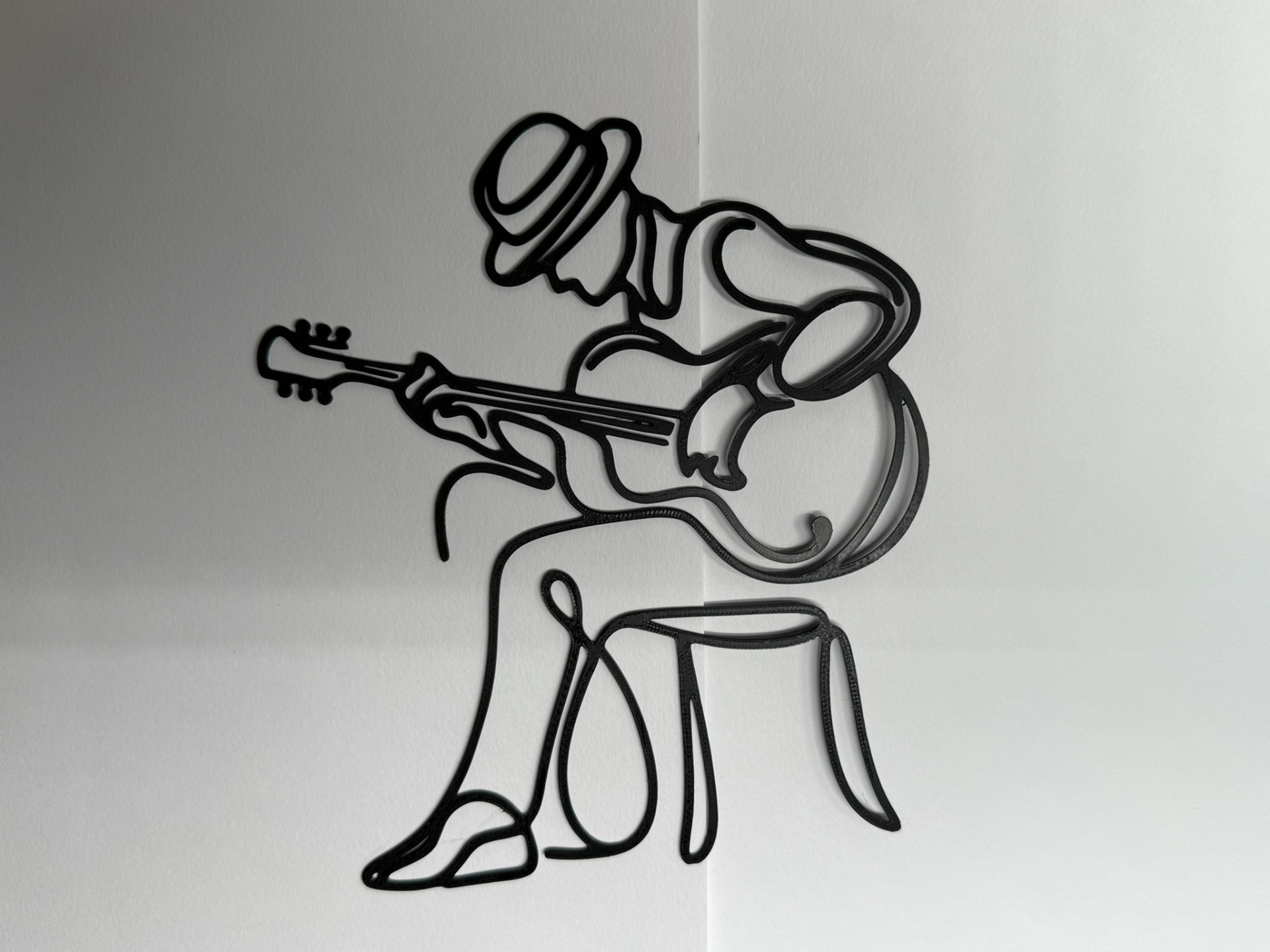 musician line wall art silhouette