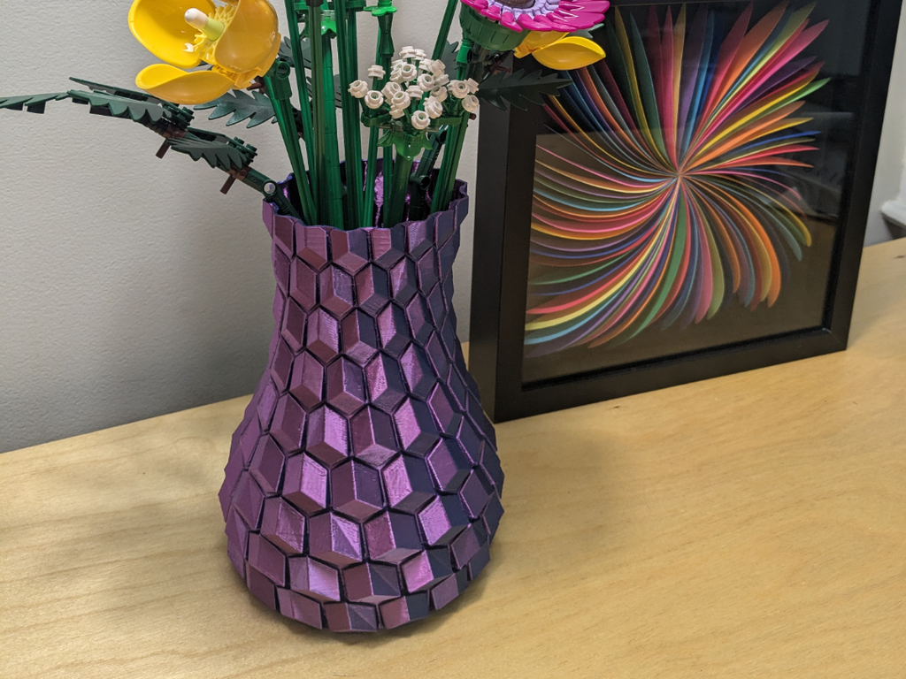 Honeycomb Vase for Wildflower Bouquet