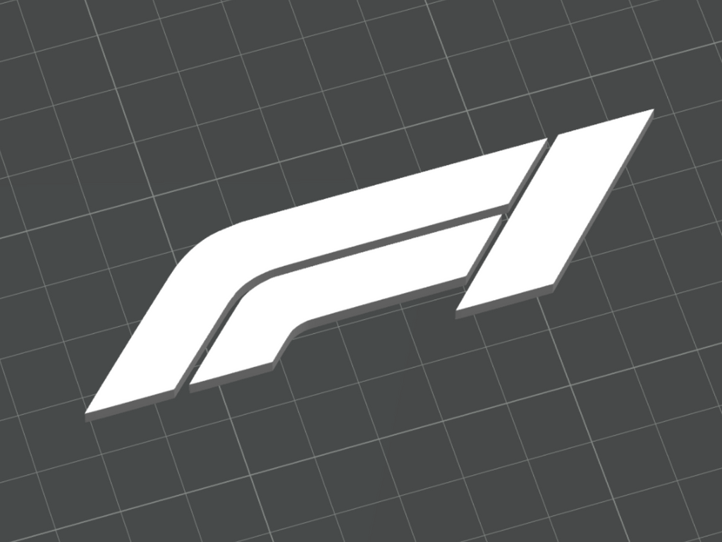F1 Racing Logo - 3D Printed Logo