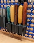 Multiboard Knife Rack for leatherworking knives.