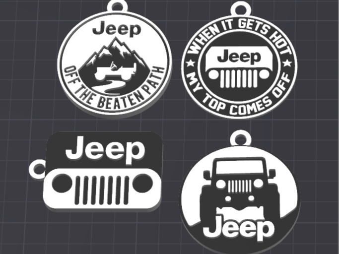 jeep set keychain/charm (free commercial)