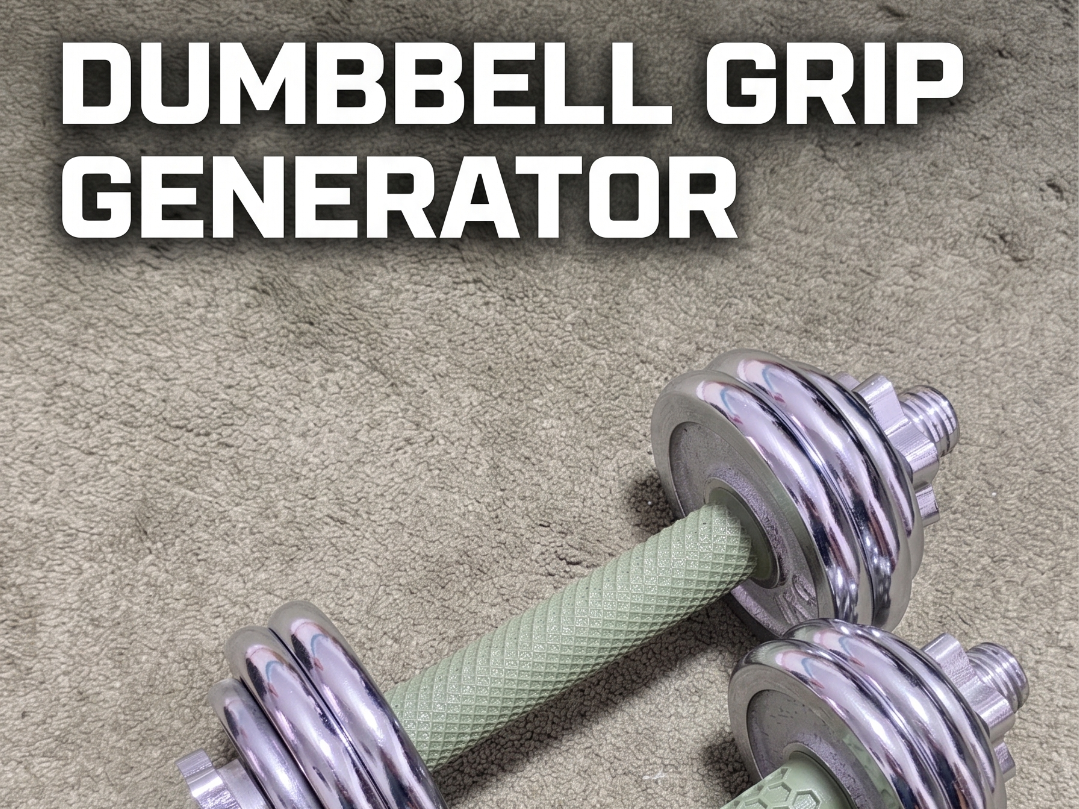 Make your own dumbbell grip bar! +Texture feature