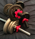 Retaining nut for barbell or dumbell weight