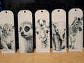 set 1 - Jungle animal bookmarks - greyscale