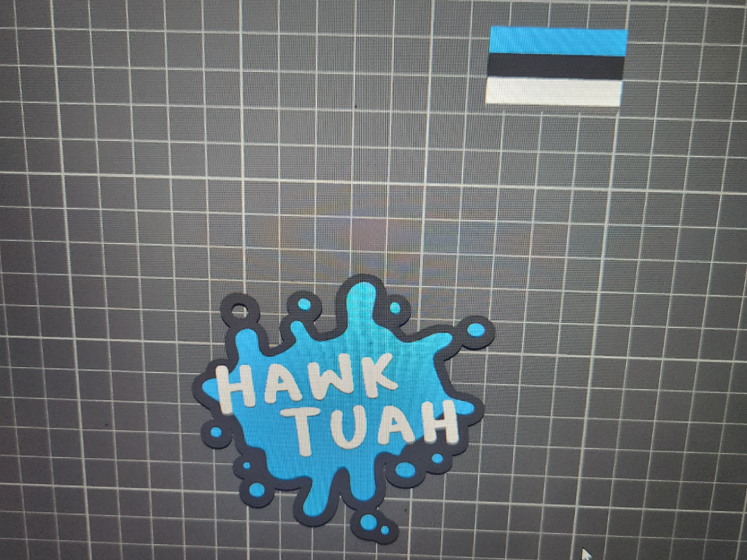 Hawk Tuah keychain