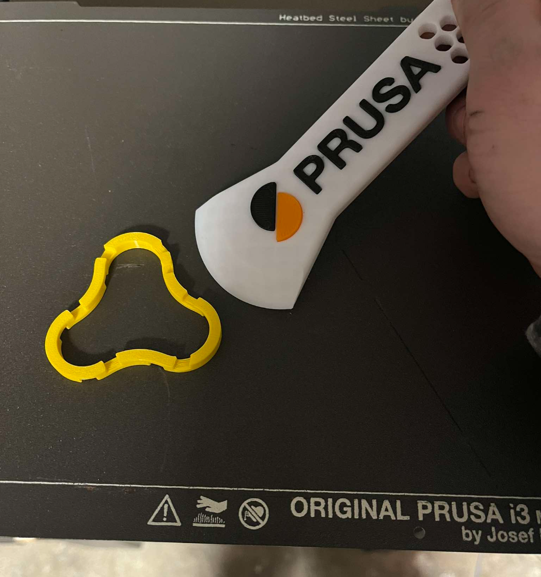 Prusa scraper for cleaning the bed