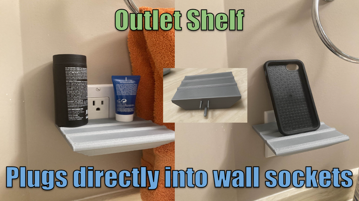 Wall Outlet Shelf