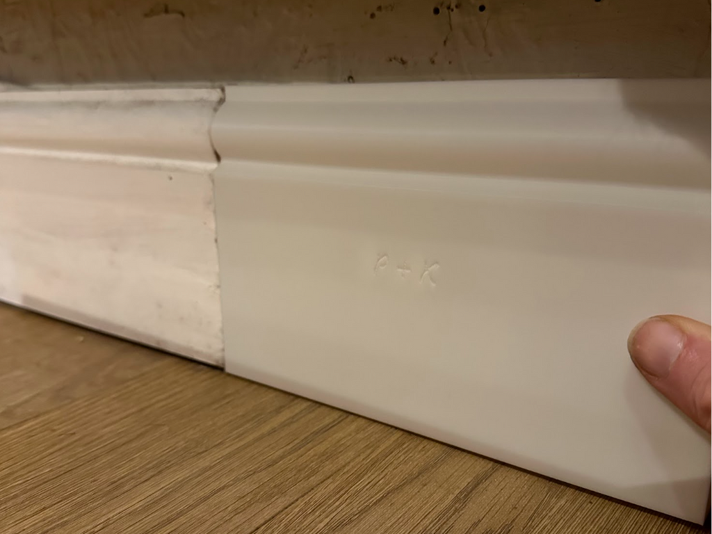 Printable Skirting Board with 45° End Cap