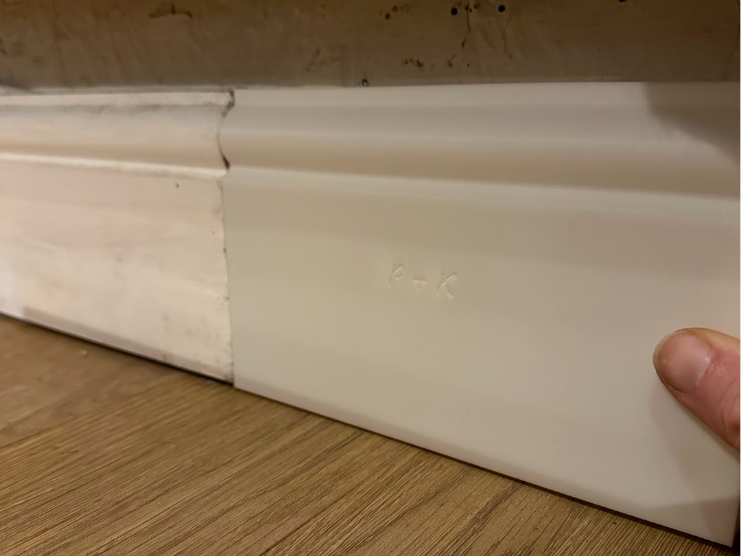 Printable Skirting Board with 45° End Cap