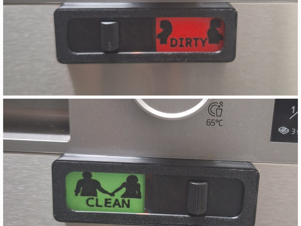 Dishwasher slider: "Clean/Dirty"