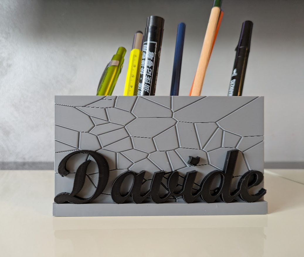 Pen holder with name