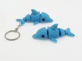 Mini knitted flexi dolphin + keychain
