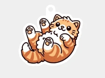 橘猫钥匙扣