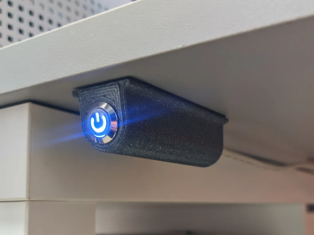 Under Desk Computer Power Button 12mm