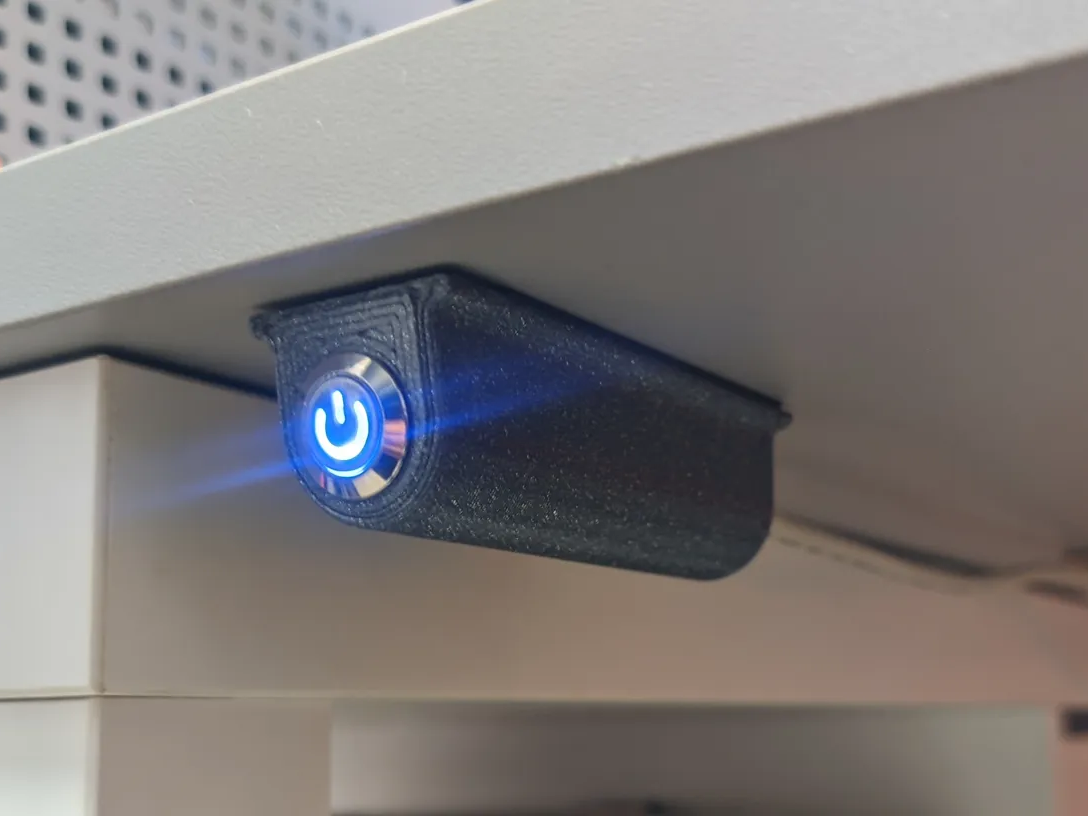 Under Desk Computer Power Button 12mm