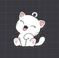 cute cat - keychain / necklace charm (free for commercial use)