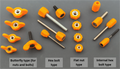 Handles for M3 to M6 bolts and screws