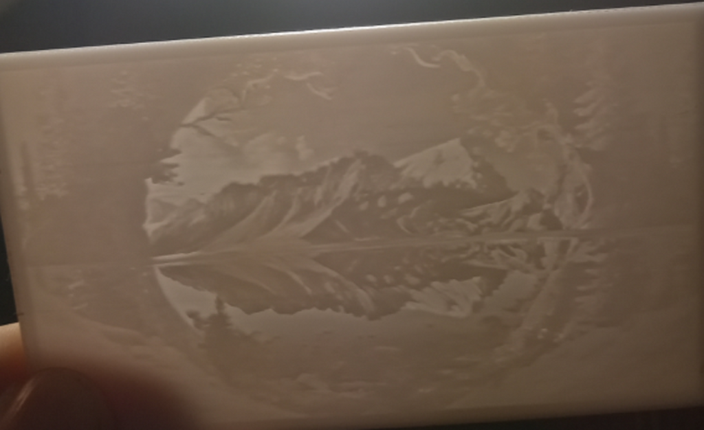 Lithophane of a beautiful scenery