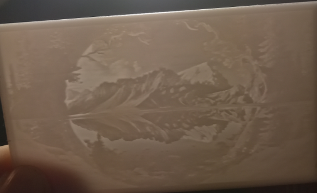Lithophane of a beautiful scenery