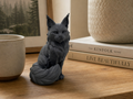 Maine Coon Cat Figurine (3D Printable Sculpture)