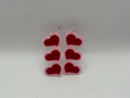 Triple Raised Heart Earrings