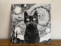 Black Cat with Starry Night Background – Hueforge