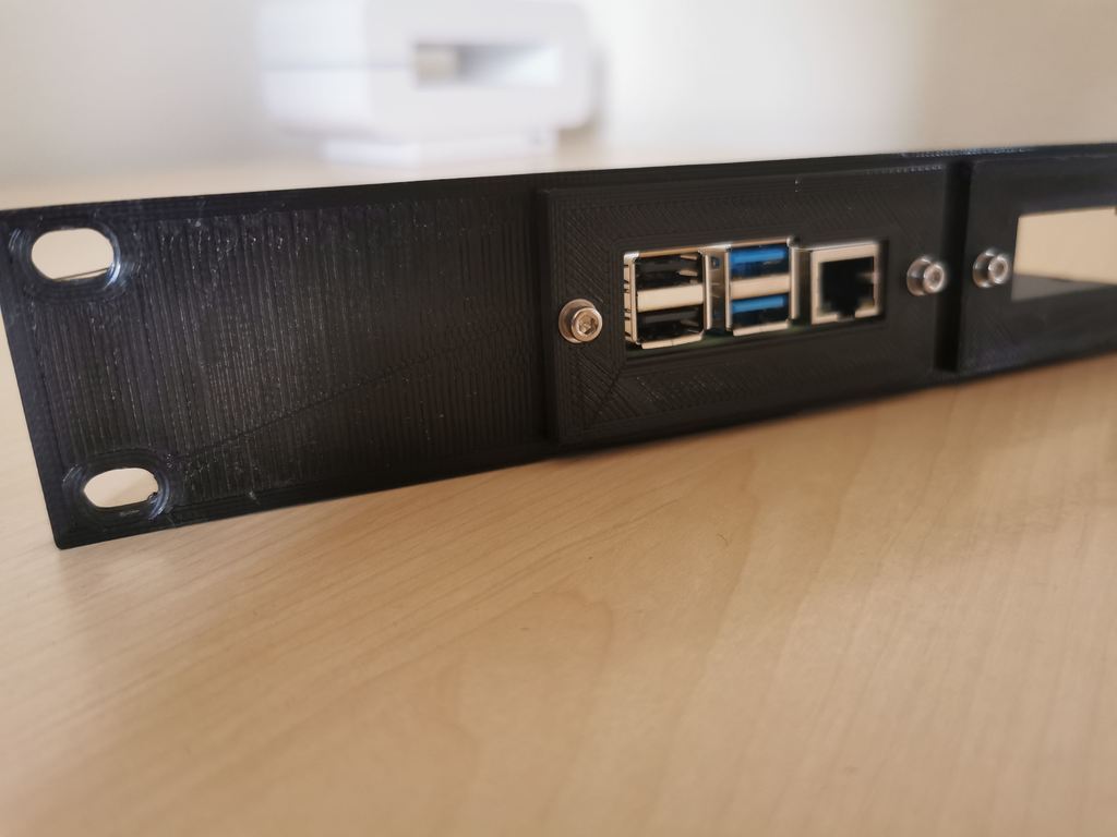 RaspberryPi-4 Rack-mount bracket (1U) - V1.0