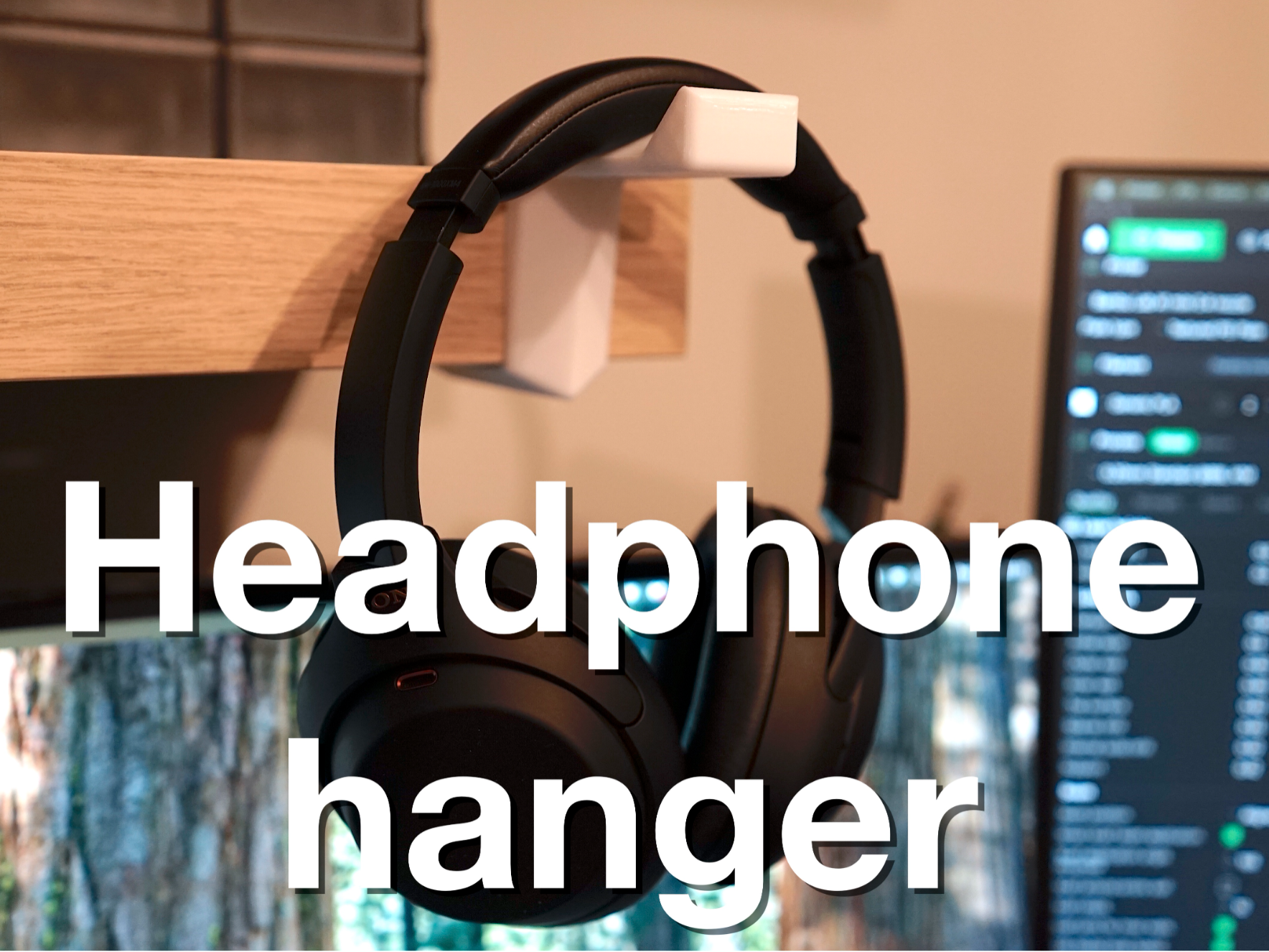 50mm shelf strong headphone hanger