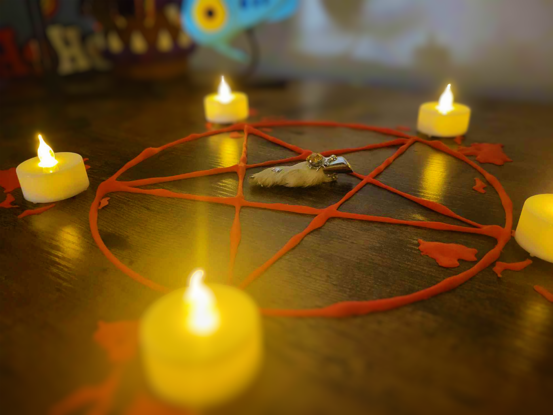 Wax Pentagram Tabletop Prop