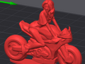 Moto girl keychain