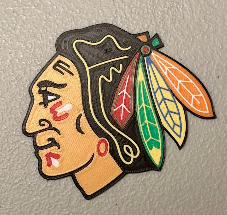 Multicolor Chicago Blackhawks Logo Magnet