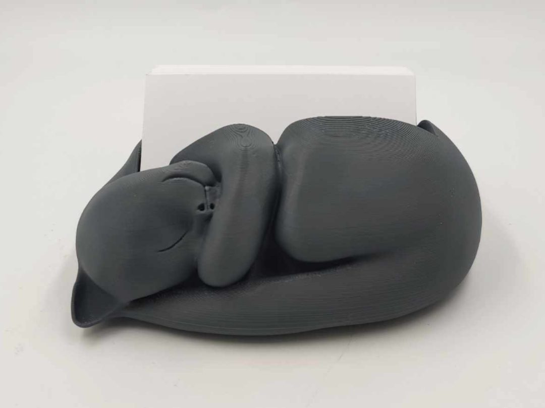 Adorable Sleeping Cat Business Card Holder