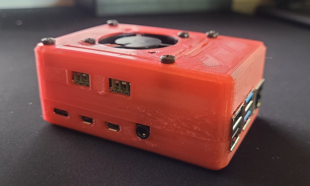 Raspberry Pi 4 Case + Fan - For Waveshare 2CH CAN HAT