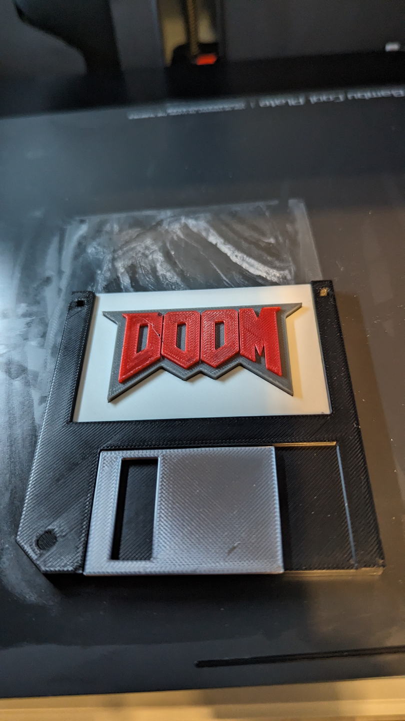 DOOM Floppy Disk - Colorised with the logo rotated the proper way