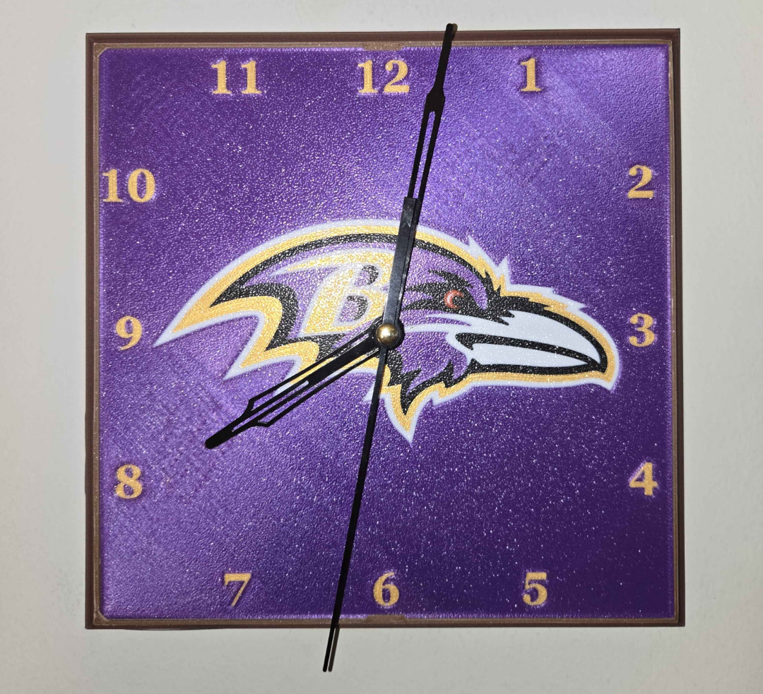 Baltimore Ravens Clock Face