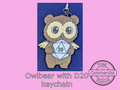 Owlbear with D20 keychain