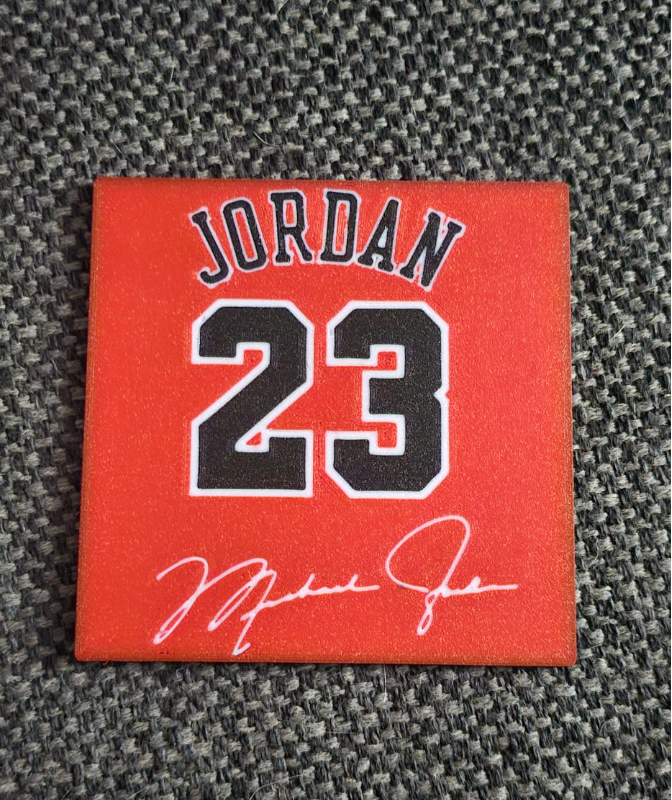 Michael Jordan Untersetzer mit Unterschrift