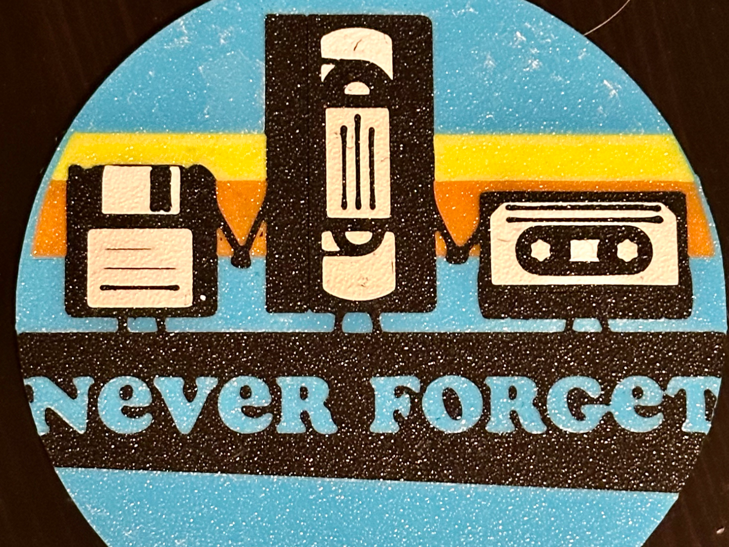 Never Forget retro coaster