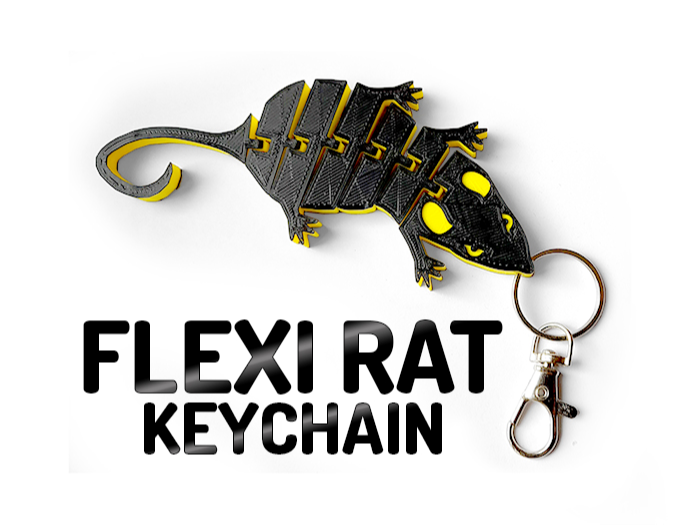Flexi Rat Keychain