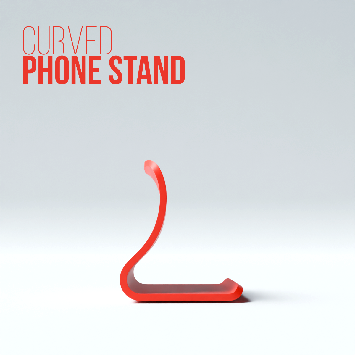 Curved Minimal Phone Stand