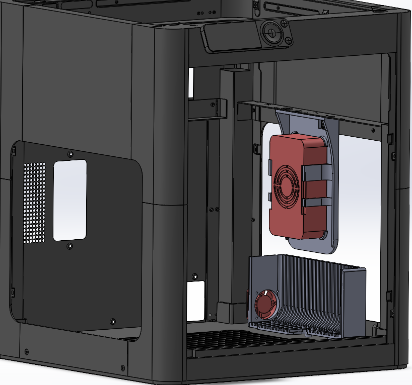 P1S DIY Chamber Heater Bracket and Heat Shield