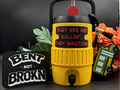 School Bus Can Opener and Stop Sign Straw Topper