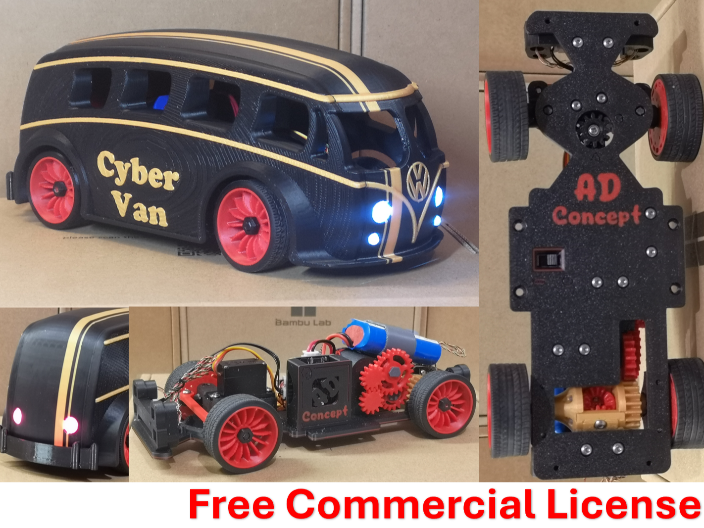 Cyber Van - VW Combi - Cyberbrick - RC