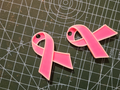 Breast cancer ribbon keychain