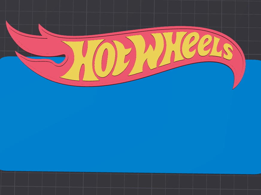 Hot Wheels Name Plate